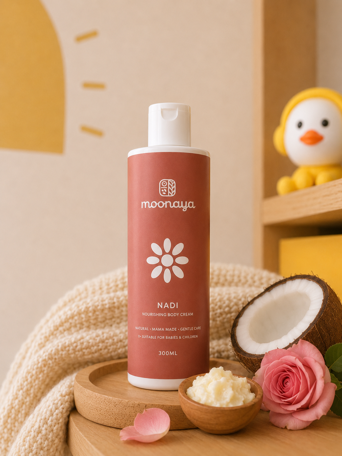 Nadi Bottle Product Shot with Ingredients