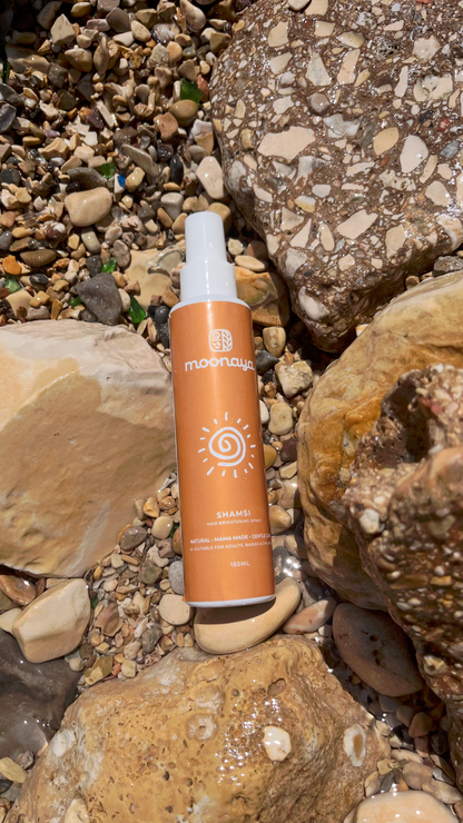 Full shot of Shamsi Bottle On the Beach